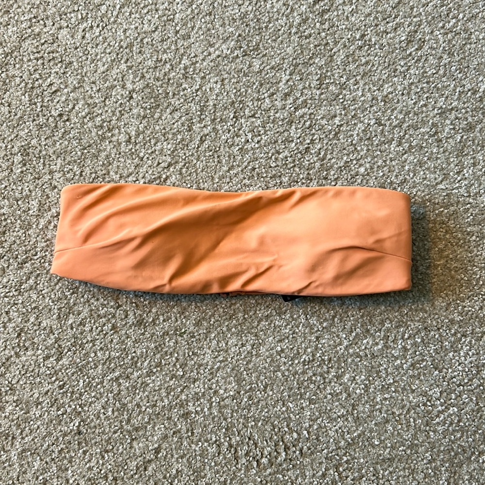 Zara coral bandeau bikini top